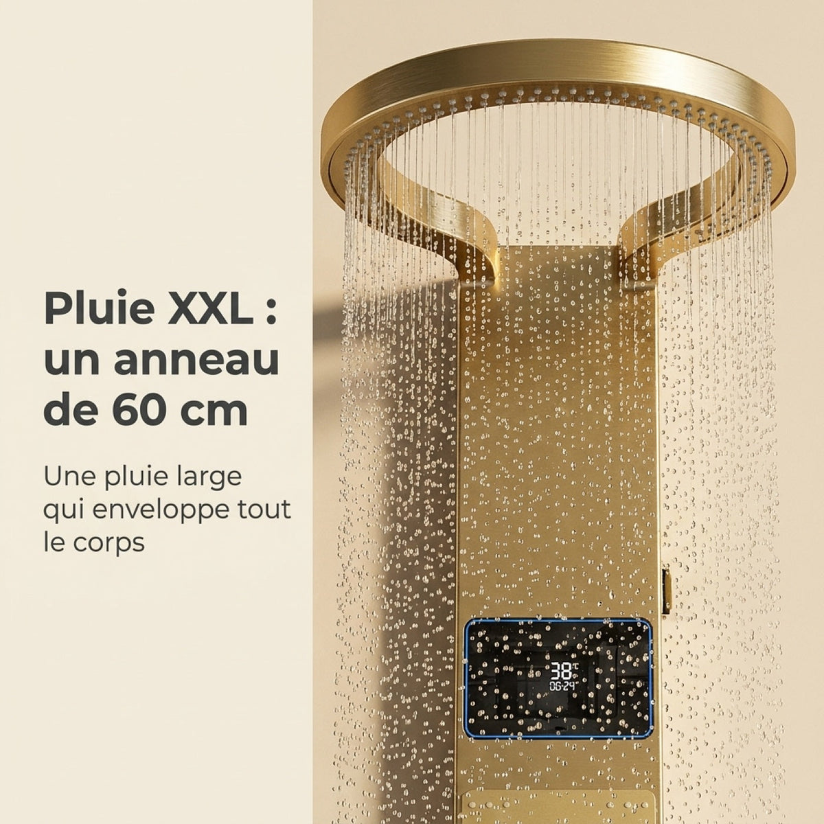 L'anneau de pluie de 60 cm en fonctionnement